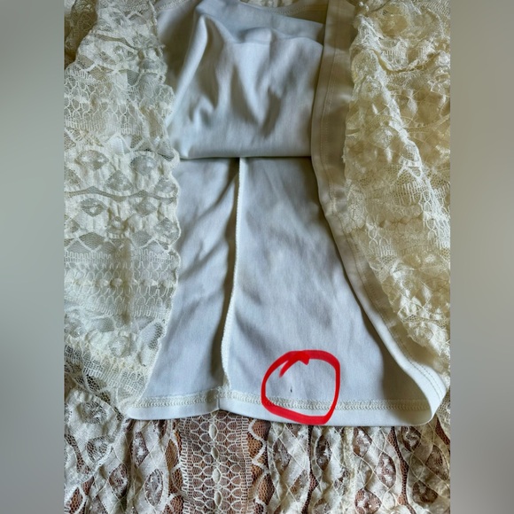 HeartSoul Women’s Ivory Lace Bohemian Maxi Dress Spaghetti Straps Size L (NWT) - Picture 6 of 10